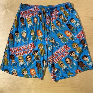 Stranger Things Blue Graphic PH Shorts Large (LY)